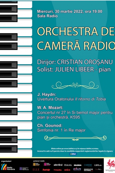 Pianistul belgian JULIEN LIBEER invitat la Sala Radio